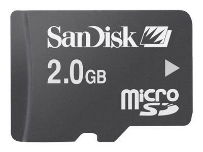 SDSDQ-2048-P60M Sandisk 2GB TransFlash Card w/ adaptor