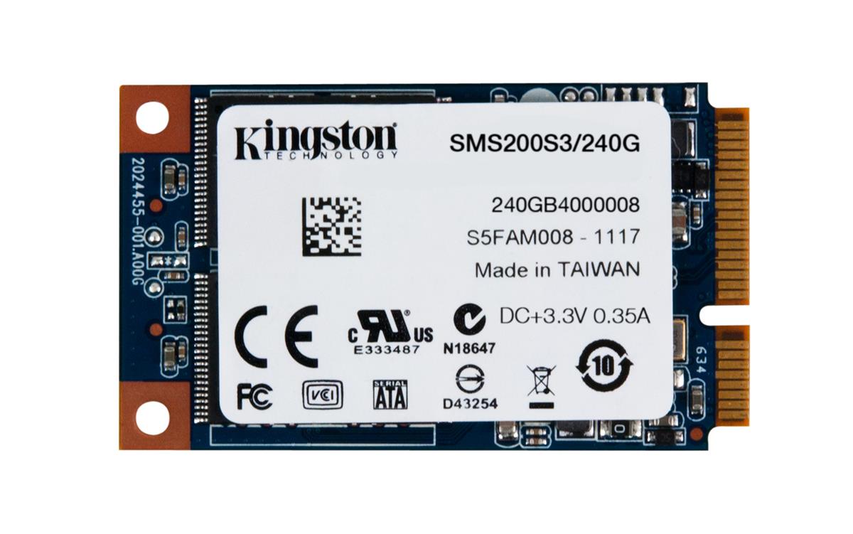 SMS200S3/240G Kingston SSDNow mS200 Series 240GB MLC SATA 6Gbps mSATA Internal Solid State Drive (SSD)
