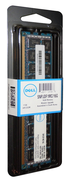 SNPJDF1MC/16G Dell 16GB PC3-12800 DDR3-1600MHz ECC Registered CL11 240-Pin DIMM Dual Rank Memory Module for PowerEdge Servers