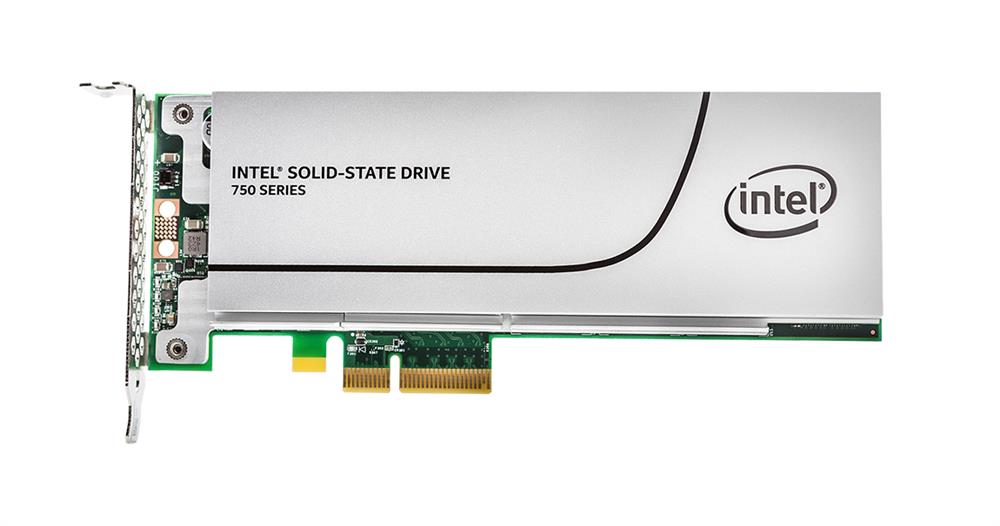 SSD750D1T2 Intel 750 Series 1.2TB MLC PCI Express 3.0 x4 NVMe (PLP) HH-HL Add-in Card Solid State Drive (SSD)