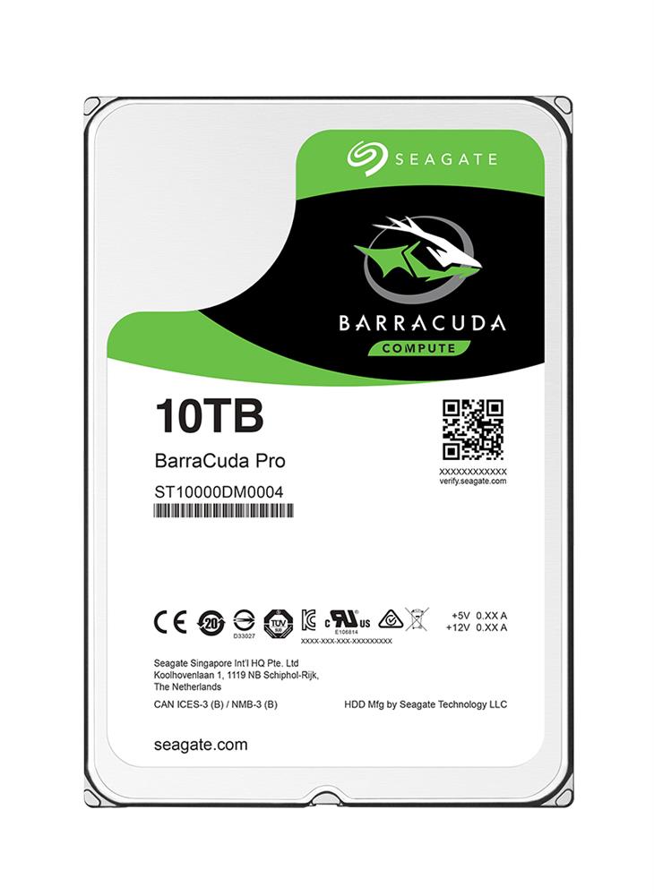 ST10000DM0004 Seagate BarraCuda Pro 10TB 7200RPM SATA 6Gbps 256MB Cache (512e) 3.5-inch Internal Hard Drive