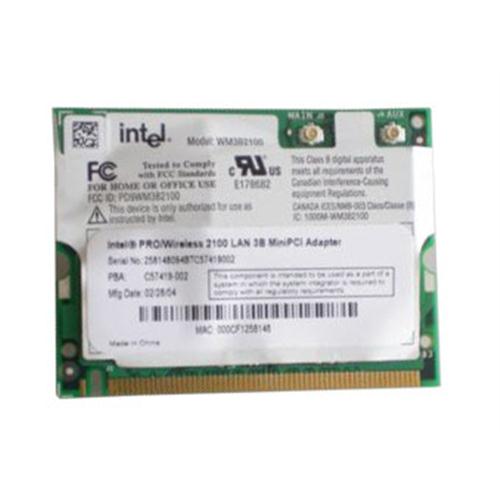 WM3B2100NA Intel PRO/Wireless 2100 2.4GHz 11Mbps IEEE 802.11b Mini PCI Type 3B Wireless Network Adapter