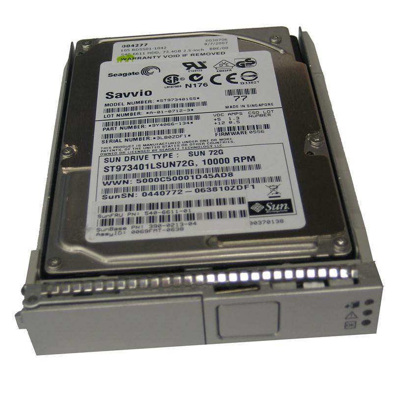 XRA-SS2CF-73G10K Sun 73GB 10000RPM SAS 3Gbps 16MB Cache 2.5-inch Internal Hard Drive with Bracket for SPARC Enterprise and Fire Servers V245 V445 X4150