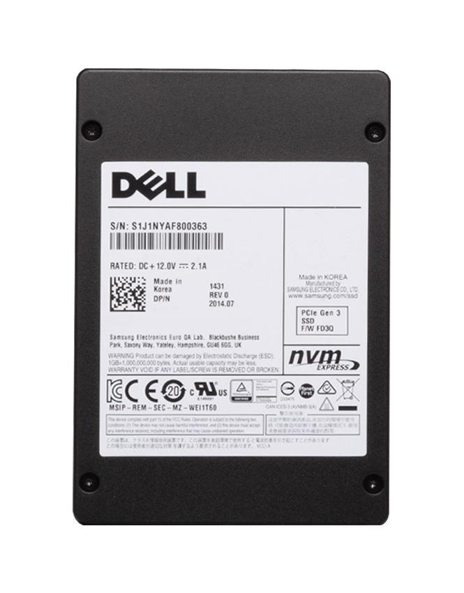 YNW0F Dell 2TB TLC PCI Express 3.1 x4 NVMe U.2 2.5-inch Internal Solid State Drive (SSD)