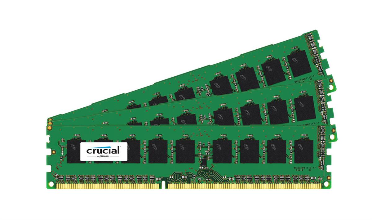 CT4366544 Crucial 6GB Kit (3 X 2GB) PC3-14900 DDR3-1866MHz ECC Unbuffered CL13 240-Pin DIMM Memory for Fujitsu Celsius C620 Workstation