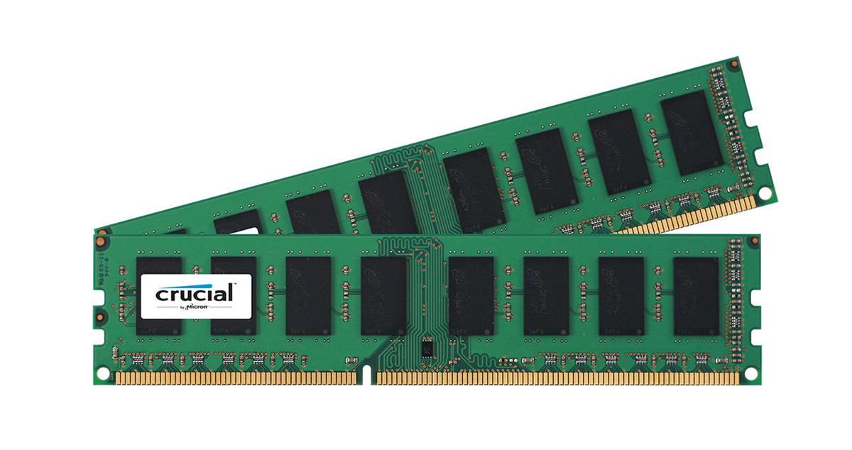 CT2KIT25664BA1339 Crucial 4GB Kit (2 X 2GB) PC3-10600 DDR3-1333MHz non-ECC Unbuffered CL9 240-Pin DIMM Single Rank Memory