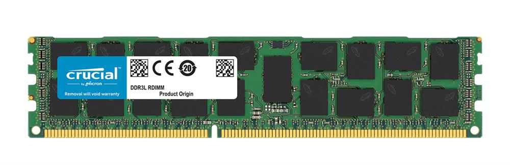 CT16G3ERSDD4160B Crucial 16GB PC3-12800 DDR3-1600MHz ECC Registered CL11 240-Pin DIMM Dual Rank Memory Module