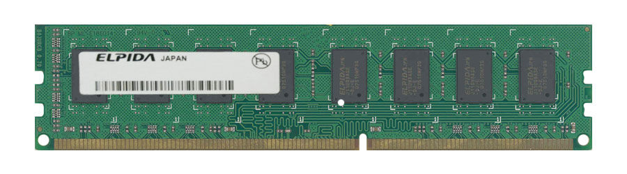 EBJ40UG8EFW0-GN-F Elpida 4GB PC3-12800 DDR3-1600MHz non-ECC Unbuffered CL11 240-Pin DIMM 1.35V Low Voltage Single Rank Memory Module