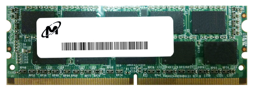 MT18JSF51272AKZ-1G4 Micron 4GB PC3-10600 DDR3-1333MHz ECC Unbuffered CL9 244-Pin Mini-DIMM Dual Rank Memory Module