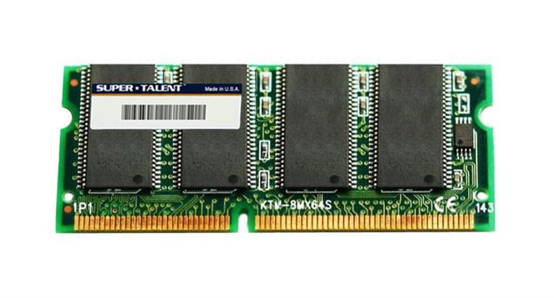 P10SO256LK Super Talent 256MB PC100 100MHz non-ECC Unbuffered CL2 144-Pin SoDimm Memory Module