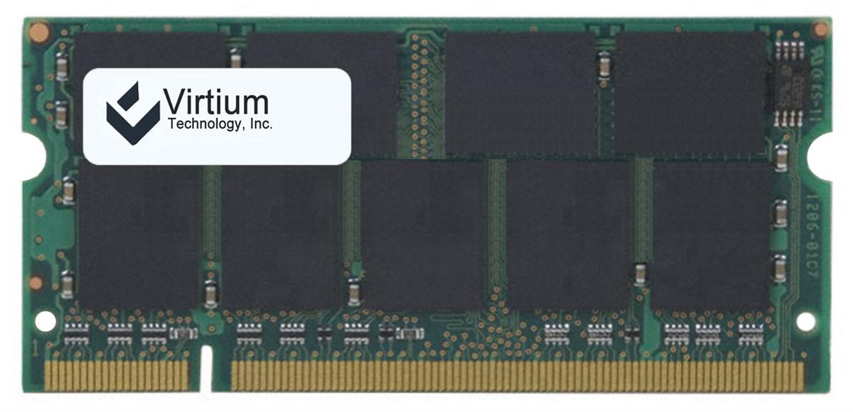 VL491T2863F-D5 Virtium 1GB PC2-4200 DDR2-533MHz ECC Unbuffered CL4 200-Pin SoDimm Ultra Low Profile (ULP) Single Rank Memory Module