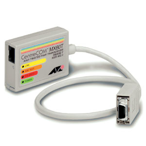 AT-MX60T Allied Telesis CentreCOM MX60T 14-Pins AAUI 10Base-T RJ45 Twisted Pair Micro Transceiver Module