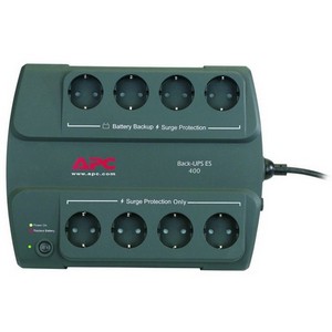 BE400-GR APC Back-UPS ES 400VA Desktop Ups 400VA/240W 5.2 Minute Full Load 4 x Schuko CEE 7 Surge-protected, 4 x Schuko CEE 7 Battery Backup System (Refurbished)