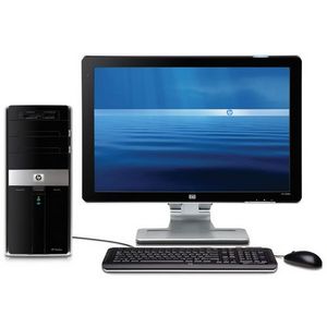 FQ560AA#ABA HP Pavilion Elite Desktop Computer - Intel Core 2 Quad Q9300 2.50 GHz - Black (Refurbished)