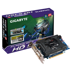 GV-R575D5-1GD Gigabyte Radeon 5750 Graphic Card 700 MHz Core 1GB GDDR5 SDRAM PCI Express 2.0 x16 4600 MHz Memory Clock 2560 x 1600 CrossFireX HDMI DisplayPort DVI