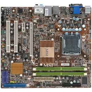 7563-010 MSI G41M-FD Socket LGA 775 Intel G41 Express + ICH7 Chipset Core 2 Duo/ Core 2 Quad/ Core 2 Extreme/ Pentium Dual Core/ Celeron Dual Core/ Celeron Processors Support DDR2 2x DIMM 4x SATA 3.0Gb/s Micro-ATX Motherboard (Refurbished)