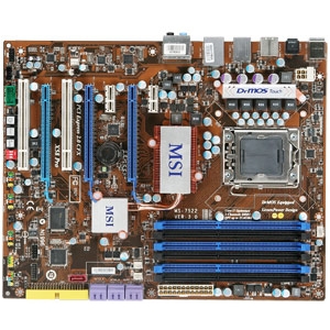 911-7522-013 MSI X58 PRO Socket LGA 1366 Intel X58 + ICH10R Chipset Core i7 Processors Support DDR3 6x DIMM 6x SATA 3.0Gb/s ATX Motherboard (Refurbished)