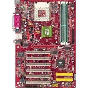 KT4AV-L MSI Socket A VIA Apollo KT400A + VIA VT8237 Chipset AMD Athlon XP/ Athlon/ AMD Duron/ AMD Sempron Processors Support DDR 2x DIMM 2x ATA-133 ATX Motherboard (Refurbished)