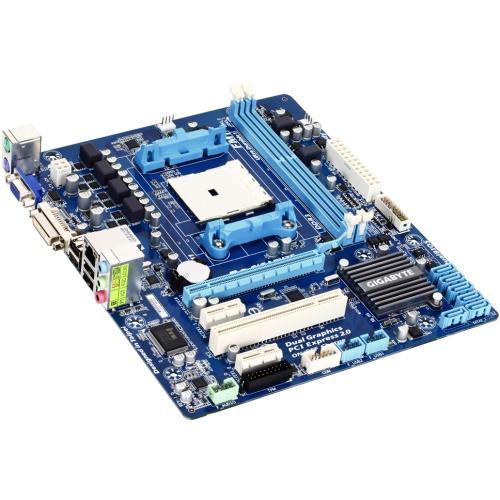 GA-A55M-S2V Gigabyte Socket FM1 AMD A55 Chipset AMD A & E2-Series Processors Support DDR3 2x DIMM 6x SATA 3.0Gb/s Micro-ATX Motherboard (Refurbished)