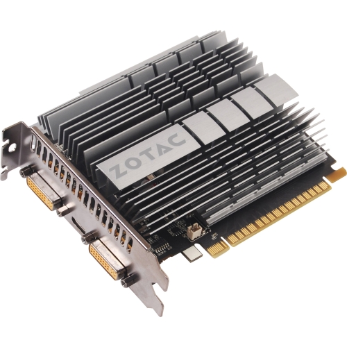 ZT-60603-20L Zotac GeForce GT 610 Graphic Card 810 MHz Core 1GB DDR3 SDRAM PCI Express 2.0 x16 1333 MHz Memory Clock 2560 x 1600 Fan Cooler OpenGL 4.2, DirectX 11.0, DirectCompute HDMI DVI