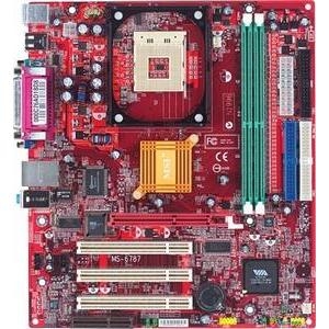 P4MAM-V MSI Socket 478 VIA ProSavageDDR P4M266A + VIA VT8235 Chipset Intel Pentium 4/ Celeron Processors Support DDR 2x DIMM 2x ATA-133 Micro-ATX Motherboard (Refurbished)