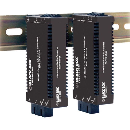 LIC023A-R2 Black Box Industrial MultiPower Media Converter 10-/100-Mbps Copper to 10