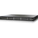 SLM2048PT-NA-RF Cisco SG200-50P 48-Ports 10/100/1000Base-T RJ-45 PoE Manageable Layer2 Desktop Gigabit Smart Switch with 2x Shared SFP Slots (Refurbished)