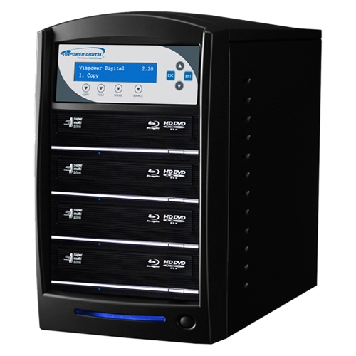 SHARKBLU-S4T-BK Vinpower Digital SharkBlu SATA Blu-ray/DVD/CD Tower Duplicator 12x