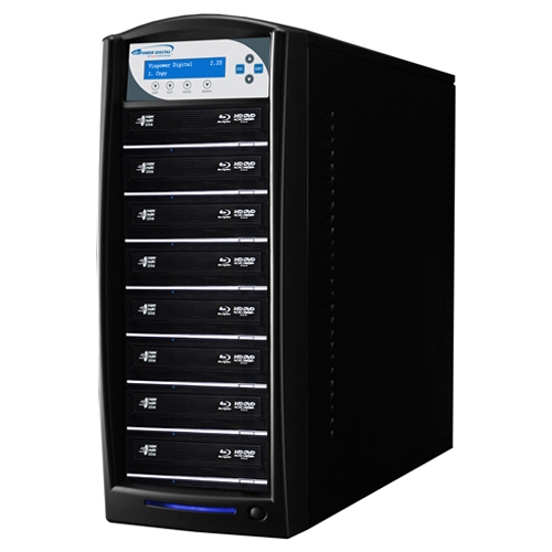 SHARKBLU-S8T-BK Vinpower Digital SharkBlu SATA Blu-ray/DVD/CD Tower Duplicator 12x