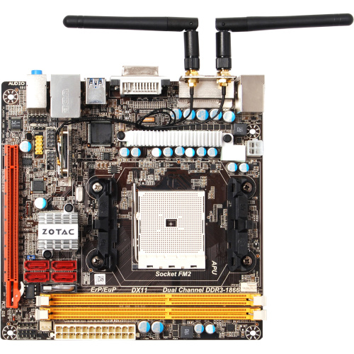 A55ITX-B-E Zotac Socket FM2 AMD A55 Chispet AMD A-Series Processors Support DDR3 2x DIMM 4x SATA 6.0Gb/s Mini-ITX Motherboard (Refurbished)