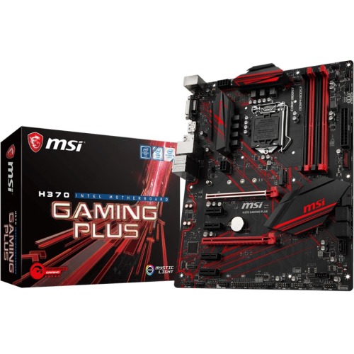 H370GPLUS MSI H370 GAMING PLUS Socket LGA 1151 Intel H370 Chipset 8th Generation Core Processors Support DDR4 4x DIMM 5x SATA 6.0Gb/s ATX Motherboard (Refurbished)