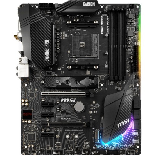 B450 GAMING PRO CARBON AC MSI Socket AM4 AMD B450 Chipset AMD Ryzen 1st/2nd Generation Processors Support DDR4 4x DIMM 6x SATA 6.0Gb/s ATX Motherboard (Refurbished)