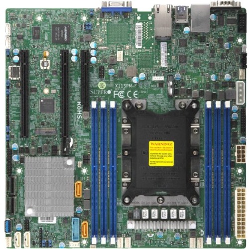 MBD-X11SPM-F-B SuperMicro Socket LGA 3647 Intel C621 Chipset Intel Xeon Scalable Processors Support DDR4 6x DIMM 12x SATA3 6.0Gb/s Micro-ATX Server Motherboard (Refurbished)
