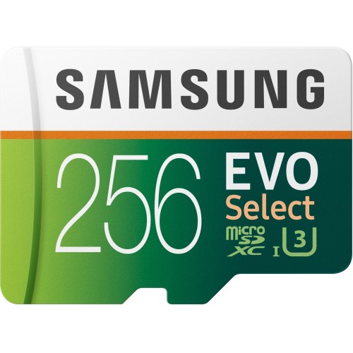 MB-ME256GA/AM Samsung EVO Select 256GB microSDXC Class 10/UHS-I (U3) 100 MB/s Read 90 MB/s Write