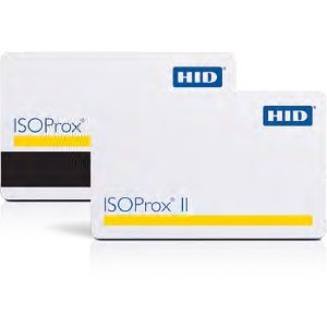 1586LGGMH HID ISOProx II Card Printable RF Proximity/Magnetic Stripe Card 3.37 Width x 2.13 Length White Polyester/PVC Composite 