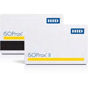 1586LGGSN HID ISOProx II Card Printable RF Proximity/Magnetic Stripe Card 3.37 Width x 2.13 Length White Polyester/PVC Composite 
