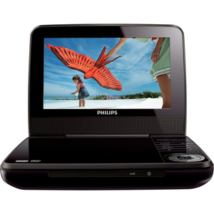 PET741B Philips Portable DVD Player With 7-inch LCD Display 120 Cd/m2 200:1 30 Ms Black (Refurbished)