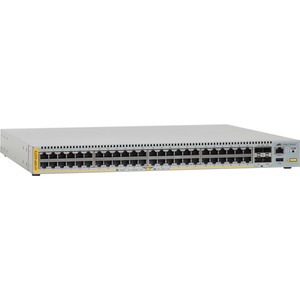 AT-X510DP-52GTX Allied Telesis Stackable Gigabit Edge Switch for Data Center Applications - 48 Ports - Manageable - 10 Gigabit Ethernet, Gigabit Ethernet - 10/100/1000Base-T, 10GBase-X - 2 Layer  (Refurbished)