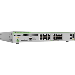 AT-GS970M/18PS-R-10 Allied Telesis L3 switch with 16 x 10/100/1000T PoE ports and 2 x 100/1000X SFP ports - 16 Ports - Manageable - 3 Layer Supported - Modular - 2 SFP Slots - Optical Fiber, Twisted Pair - Wall  (Refurbished)