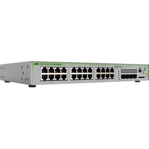 AT-GS970M/28-10 Allied Telesis L3 Switch with 24 x 10/100/1000T Ports and 4 x 100/1000X SFP Ports - 24 Ports - Manageable - 3 Layer Supported - Modular - 4 SFP Slots - Optical Fiber, Twisted Pair - Wall  (Refurbished)