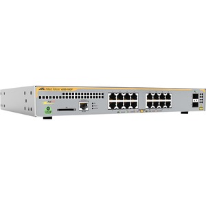 AT-X230-18GP-R-90 Allied Telesis L3 Switch with 16 x 10/100/1000T PoE Ports and 2 x 100/1000X SFP Ports - 16 Ports - Manageable - Gigabit Ethernet - 1000Base-X - 3 Layer Supported - Modular - 2 SFP Slots - Optical  (Refurbished)