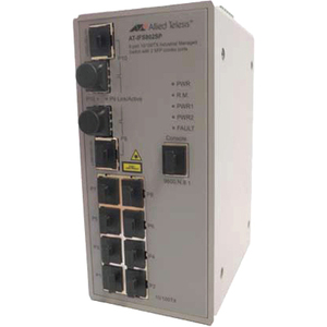 AT-IFS802SP/POE(W)-8 Allied Telesis AT-IFS802SP/POE (W) Ethernet Switch - 8 Ports - Manageable - Gigabit Ethernet, Fast Ethernet - 10/100/1000Base-T, 10/100Base-TX - 2 Layer Supported - 2 SFP Slots - AC Adapter - PoE  (Refurbished)