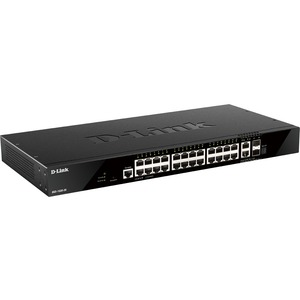 DGS-1520-28 D-Link Layer 3 Switch - 26 Ports - Manageable - 3 Layer Supported - Modular - 30.40 W Power Consumption - Twisted Pair, Optical Fiber - 1U High - Rack-mountable -  (Refurbished)