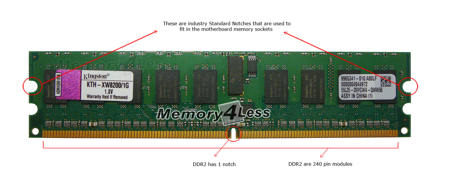 3D-60D285R16-1G 1GB Module DDR2 PC2-3200 CL=3 Registered ECC DDR2-400 Single Rank 1.8V 128Meg x 72 for Intel SE7320VP2D2 Server n/a