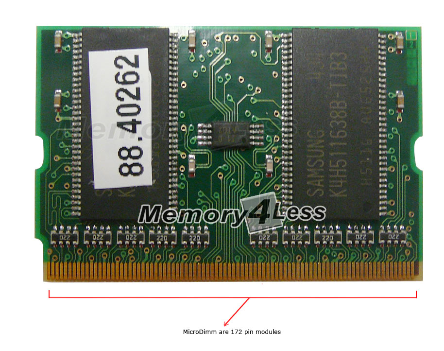 3D-32D308N646-256M 256MB Module DDR Micro DIMM PC2700 non-ECC Unbuffered DDR333 32Meg x 64 for Panasonic Toughbook (Let s note) Y2 Series CF-BAU0256U