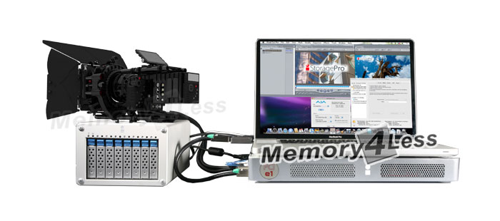 iD0EXP1S iStoragePro MacPro/Macbook PCI-e X4 Expansion Silver Box. E1 MacBook kit included
