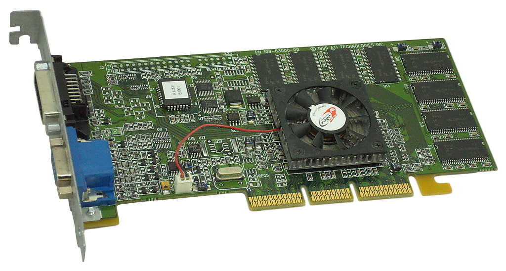 109-63000-00 ATI Rage 128 Pro 16MB AGP VGA DVI Video Graphics Card