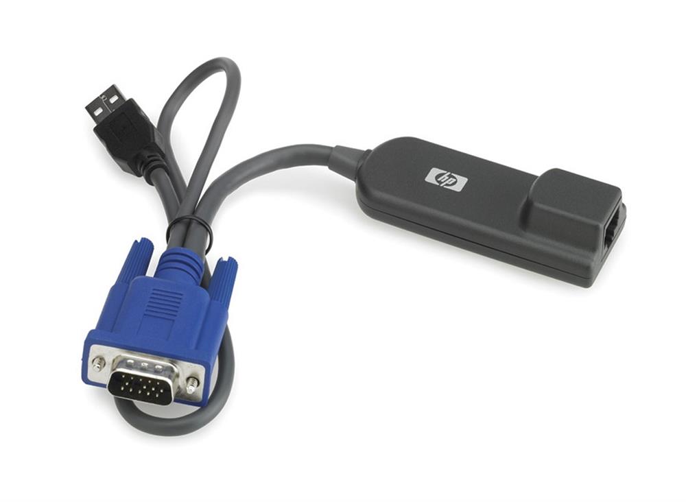 336047-B21-B2 HP USB Interface KVM Adapter Video/USB extender 1 x Type A Male, 1 x HD-15 Male 1 x RJ-45 Female