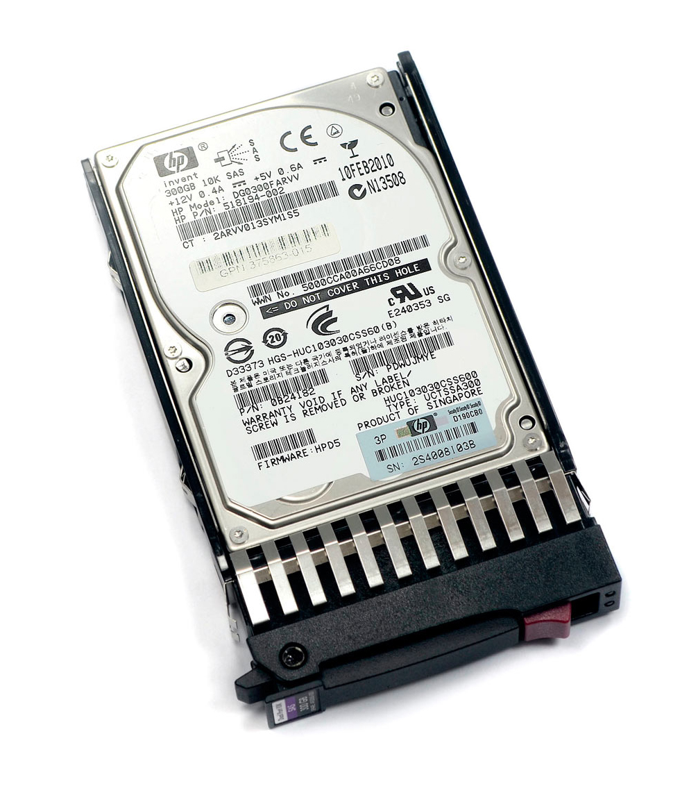 375863-015 HP 300GB 10000RPM SAS 6Gbps Dual Port Hot Swap 2.5-inch Internal Hard Drive