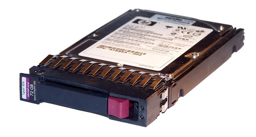 376597-001 HP 72GB 10000RPM SAS 3Gbps Hot Swap 2.5-inch Internal Hard Drive